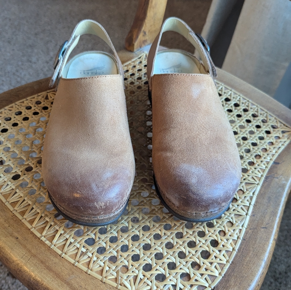 Dansko suede clogs